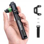 Pompa bicicleta Rockbros HQ-75D-CO2, 110 PSI, Design telescopic, Umflare manuala / CO2, Compatibila cu valve Presta / Schrader, Negru 3 - lerato.ro