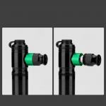 Pompa bicicleta Rockbros HQ-75D-CO2, 110 PSI, Design telescopic, Umflare manuala / CO2, Compatibila cu valve Presta / Schrader, Negru 5 - lerato.ro