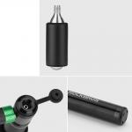 Pompa bicicleta Rockbros HQ-75D-CO2, 110 PSI, Design telescopic, Umflare manuala / CO2, Compatibila cu valve Presta / Schrader, Negru 7 - lerato.ro