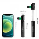 Pompa bicicleta Rockbros HQ-75D-CO2, 110 PSI, Design telescopic, Umflare manuala / CO2, Compatibila cu valve Presta / Schrader, Negru 8 - lerato.ro