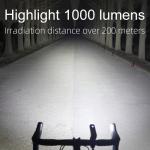 Lumina bicicleta Rockbros V9M-1000, LED, 4000mAh, 1000lm, Incarcare USB-C, Functie lanterna, IPX6, Negru 4 - lerato.ro