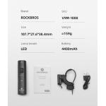 Lumina bicicleta Rockbros V9M-1000, LED, 4000mAh, 1000lm, Incarcare USB-C, Functie lanterna, IPX6, Negru 10 - lerato.ro