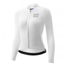 Accesorii biciclete / motociclete / trotinete electrice, Tricou femei cu maneca lunga pentru ciclism Rockbros ROAD TO SKY, Material Flexibil si Respirabil, Poliamida / Elastan, Marime M, Alb, lerato.ro
