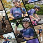 Tricou femei cu maneca scurta pentru ciclism Rockbros TVI, Material Flexibil si Respirabil, Poliester / Elastan, Marime M, Albastru 6 - lerato.ro