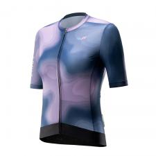 Accesorii biciclete / motociclete / trotinete electrice, Tricou femei cu maneca scurta pentru ciclism Rockbros TVI, Material Flexibil si Respirabil, Poliester / Elastan, Marime L, Albastru, lerato.ro