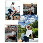 Tricou femei cu maneca scurta pentru ciclism Rockbros TVI, Material Flexibil si Respirabil, Poliester / Elastan, Marime M, Alb 10 - lerato.ro