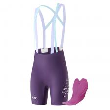 Accesorii biciclete / motociclete / trotinete electrice, Pantaloni scurti pentru ciclism Rockbros YDDK017-1 TVI, Pentru femei, Insertii din spuma, Marime S, Mov, lerato.ro
