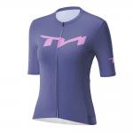 Tricou femei cu maneca scurta pentru ciclism Rockbros YDDX012-1 TVI, Material Flexibil si Respirabil, Poliester / Spandex, Marime M, Mov 2 - lerato.ro