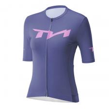 Accesorii biciclete / motociclete / trotinete electrice, Tricou femei cu maneca scurta pentru ciclism Rockbros YDDX012-1 TVI, Material Flexibil si Respirabil, Poliester / Spandex, Marime M, Mov, lerato.ro