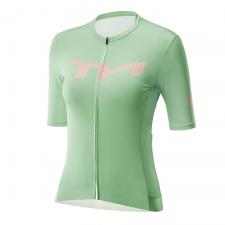 Accesorii biciclete / motociclete / trotinete electrice, Tricou femei cu maneca scurta pentru ciclism Rockbros YDDX012-1 TVI, Material Flexibil si Respirabil, Poliester / Spandex, Marime L, Verde, lerato.ro