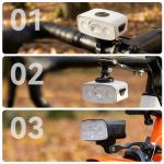 Lumina bicicleta Rockbros QC1200, 20W, 1200lm, 3500mAh, IPX6, USB-C, Alb 3 - lerato.ro