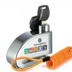 Antifurt bicicleta Rockbros LBAYG8308 pentru blocarea discului de frana, Cu alarma si lacat, Portocaliu 2 - lerato.ro