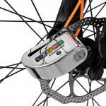 Antifurt bicicleta Rockbros LBAYG8308 pentru blocarea discului de frana, Cu alarma si lacat, Portocaliu 4 - lerato.ro
