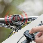 Sonerie bicicleta Rockbros A2, Alarma antifurt 115dB, 400mAh, IPX5, Telecomanda Wireless, Negru 6 - lerato.ro