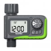 Programator automat pentru irigare Rainpoint ITV105, 1 zona, Presiune maxima 8 bar, Debit maxim 35 l/min, Duratam maxima udare 1h, Ecran LCD, IP65, Gri / Verde