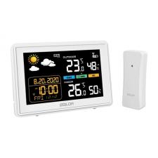 Statie meteo BALDRTHERM B0359WST2H2PR, Prognoza meteo, Termometru, Higrometru, Ceas, Calendar, IP54, Raza actiune 100m, Alb