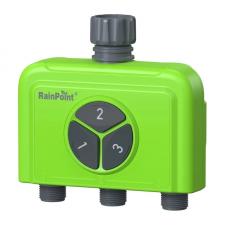 Programatoare stropire, Programator automat pentru irigare Rainpoint HTV345FRF, 3 zone, Presiune maxima 8 bar, Debit maxim 35 l/min, Control aplicatie, WiFi, IP65, Verde, lerato.ro