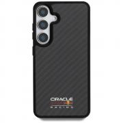 Carcasa Red Bull Real Carbon Fiber Shiny Logo cu MagSafe compatibila cu Samsung Galaxy S25, Negru
