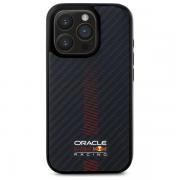 Carcasa Red Bull Carbon Fiber Power Bar cu MagSafe compatibila cu iPhone 15 Pro, Negru