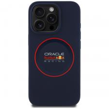 Carcasa Red Bull Silicone Red Ring cu MagSafe compatibila cu iPhone 16 Pro, Navy Blue