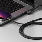 Cablu pentru incarcare si transfer de date Ringke USB 3.2, 2x USB Type-C, Unghi 90 grade, 240W, 1m, Negru 6 - lerato.ro