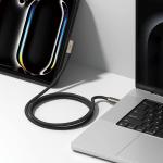 Cablu pentru incarcare si transfer de date Ringke USB 3.2, 2x USB Type-C, Unghi 90 grade, 240W, 1m, Negru 3 - lerato.ro