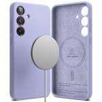 Carcasa Ringke Silicone Magnetic MagSafe compatibila cu Samsung Galaxy S25 Lavender 6 - lerato.ro