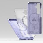 Carcasa Ringke Silicone Magnetic MagSafe compatibila cu Samsung Galaxy S25 Lavender 7 - lerato.ro