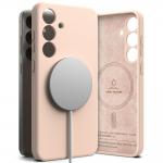 Carcasa Ringke Silicone Magnetic MagSafe compatibila cu Samsung Galaxy S25 Pink Sand 7 - lerato.ro