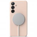 Carcasa Ringke Silicone Magnetic MagSafe compatibila cu Samsung Galaxy S25 Pink Sand 4 - lerato.ro
