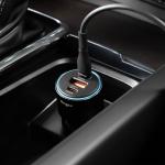 Incarcator auto Ringke, USB si 2x USB-C, Quick Charge 3.0, PD 30W, Negru 8 - lerato.ro
