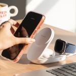 Statie de incarcare 3 in 1 RINGKE QI2.2, Compatibil MagSafe, Wireless Charging, 25W, 3A, USB-C, Alb 7 - lerato.ro