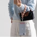 Snur pentru carcase Ringke Puffer Hand Strap, Lungime 17cm, Roz 4 - lerato.ro