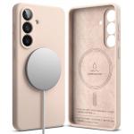 Carcasa Ringke Silicone cu MagSafe compatibila cu Samsung Galaxy S26 Plus, Pink Sand 3 - lerato.ro