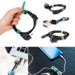 Set 50 organizatoare cabluri Ringke Magic Cable Tie, Velcro, 5 culori, Multicolor 4 - lerato.ro