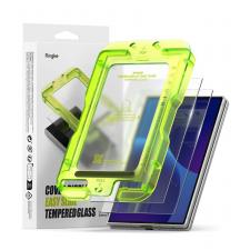 Folii protectie telefoane Samsung, Set 2 folii sticla securizata Ringke Cover Display Pro, Kit montare inclus, compatibile cu Samsung Galaxy Z Fold 8, Transparent, lerato.ro