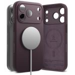 Husa Ringke Silicone cu MagSafe compatibila cu iPhone 18 Pro / 17 Pro, Burgundy 4 - lerato.ro