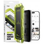 Set 2 folii sticla securizata Ringke Easy Slide Privacy, Kit montare inclus, compatibile cu iPhone 18 Pro Max, Negru 2 - lerato.ro