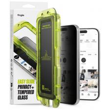 Set 2 folii sticla securizata Ringke Easy Slide Privacy, Kit montare inclus, compatibile cu iPhone 18 Pro Max, Negru