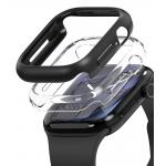 Set 2 carcase Ringke Slim compatibil cu Apple Watch 12 42mm, Negru / Transparent 3 - lerato.ro