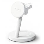 Statie de incarcare Wireless 3 in 1 Ringke Magnetic, 25W, Compatibil MagSafe, Cablu USB-C 1m inclus, Alb 2 - lerato.ro
