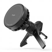 Suport auto Ringke Peltier Magnetic Qi2, Air Vent Mount, Compatibil MagSafe, Incarcare wireless 15W, Cablu USB-C 1m inclus, Negru