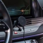 Suport auto Ringke Peltier Magnetic Qi2, Air Vent Mount, Compatibil MagSafe, Incarcare wireless 15W, Cablu USB-C 1m inclus, Negru 3 - lerato.ro