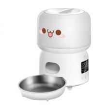 Dispenser automat hrana Rojeco pentru animale, Display LED, 3L, USB, Alb