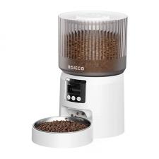 Dispenser automat hrana Rojeco RWSQLMSP-DP pentru animale, Camera Full HD cu senzor, 4.5L, 308 × 186 × 320 mm, Alimentare la retea, Alb
