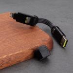 Cablu pentru incarcare si transfer de date Rolling Square inCharge X, USB-C/USB-A la USB-C/Lightning/Micro-USB, 100W, 480Mbps, 14.5cm, Negru 12 - lerato.ro