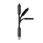 Cablu pentru incarcare si transfer de date Rolling Square inCharge X, USB-C/USB-A la USB-C/Lightning/Micro-USB, 100W, 480Mbps, 14.5cm, Negru 5 - lerato.ro