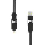 Cablu pentru incarcare si transfer de date Rolling Square inCharge XL, USB-C / USB-A  la USB-C/Lightning/Micro-USB, 100W, 480Mbps, 2m, Negru 4 - lerato.ro