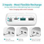 Baterie externa portabila Romoss SW30, 30000 mAh, afisaj digital, 30W, QC, 2x USB, 1x USB-C, Alb 3 - lerato.ro