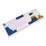 Tastatura wireless mecanica Royal Kludge RK89 RGB, Switch-uri Lemon, Bluetooth, Alb 5 - lerato.ro